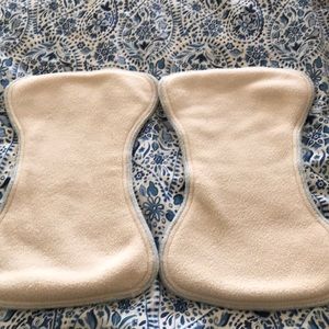 Set of Two Used Large Organic Diaper Inserts